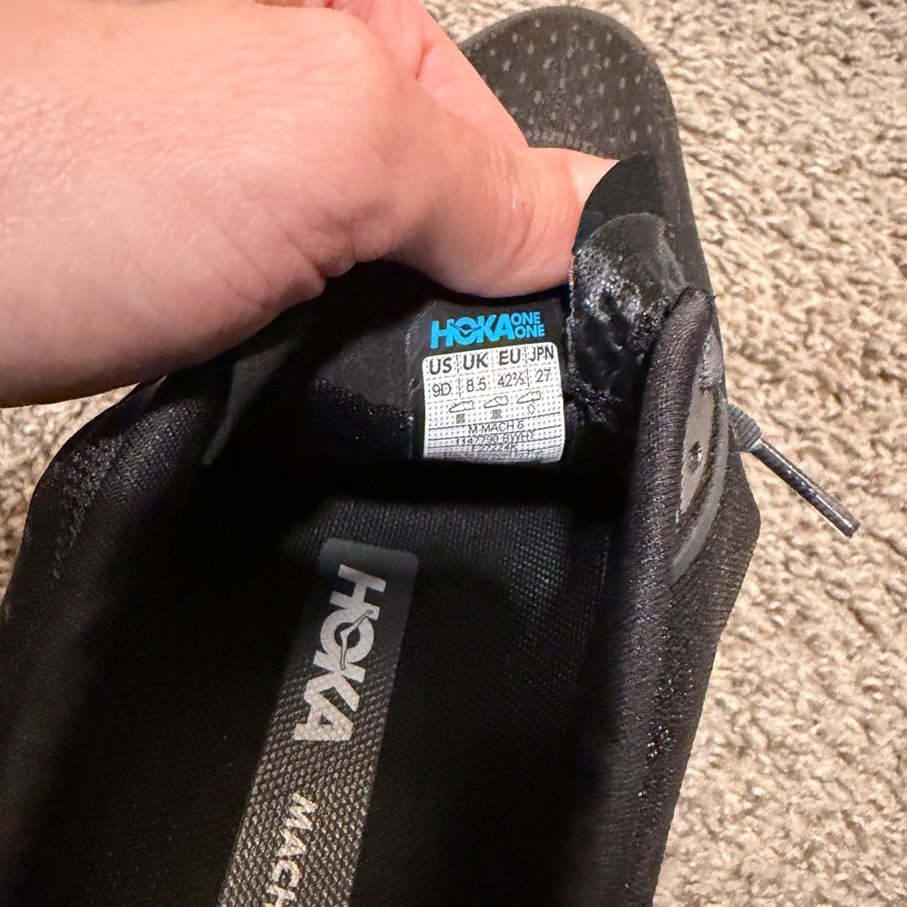Hoka Black Athletic Shoes View 3